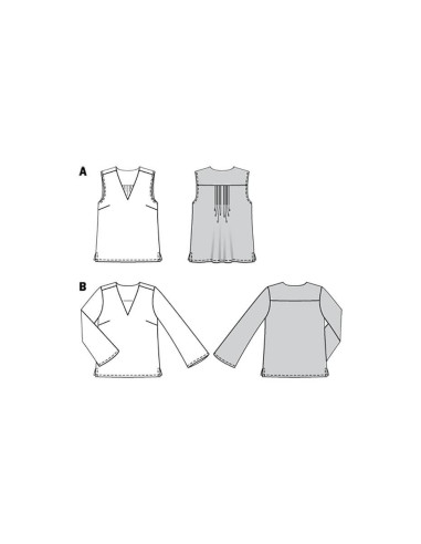 Molde de blusa - Burda 6234