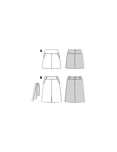 Molde de saia - Burda 6235