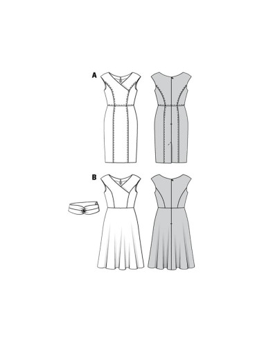 Molde de vestido - Burda 6236