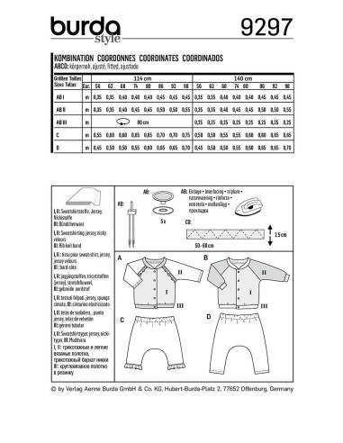 Molde de casaco - Burda 9297