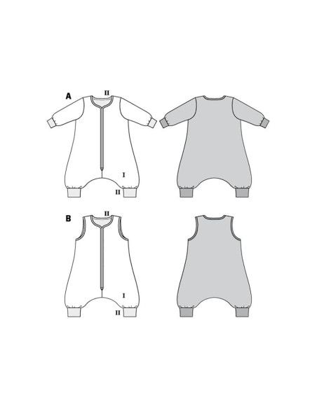 Molde de saco de dormir - Burda 9298