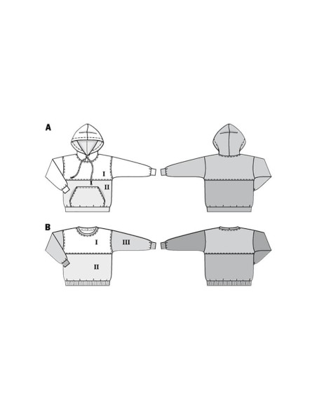 Molde de moletom - Burda 9301