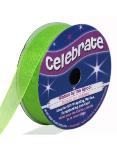 Fita de organza Celebrate verde anis - 12 mm x 6 m