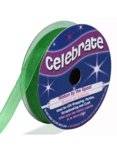 Fita de organza Celebrate verde escuro - 9 mm x 8 m