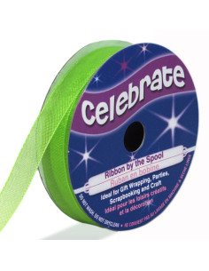 Fita de organza Celebrate verde anis - 9 mm x 8 m