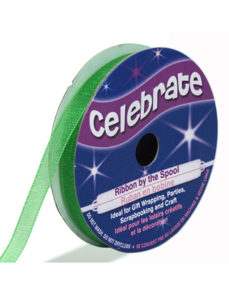 Fita de organza Celebrate verde escuro - 6 mm x 8 m