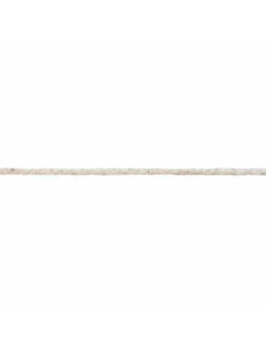 Cordão de algodão macramé 3 mm natural