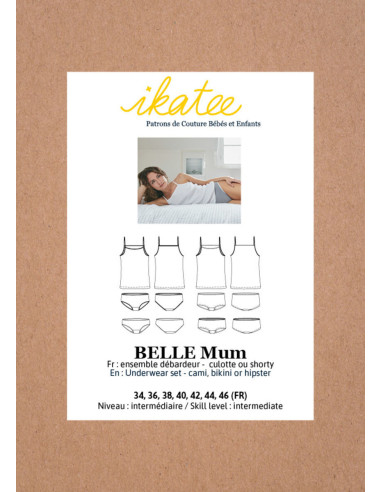 Padrão de lingerie feminina Belle - Ikatee