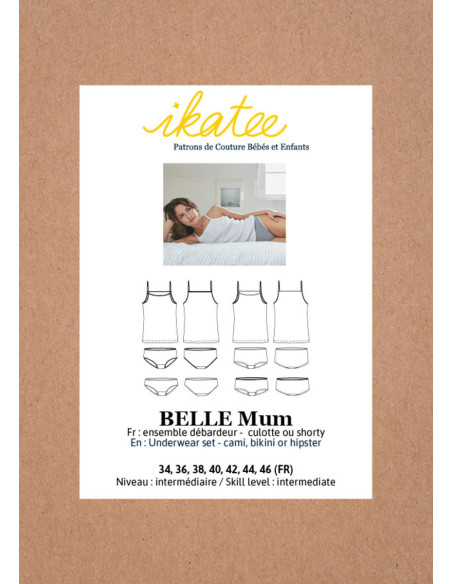 Padrão de lingerie feminina Belle - Ikatee