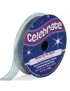 Fita de organza Celebrate cinza - 9 mm x 8 m