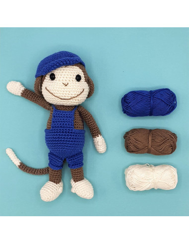 Kit de crochê - Bryan o macaco