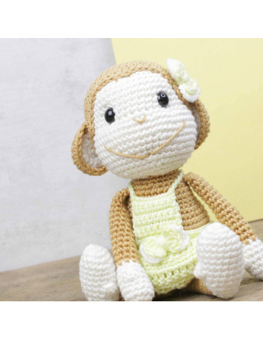 Kit de crochê - Nikki o macaco