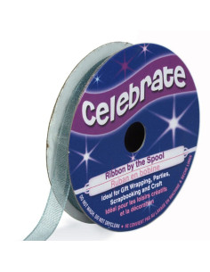 Fita de organza Celebrate cinza - 6 mm x 8 m