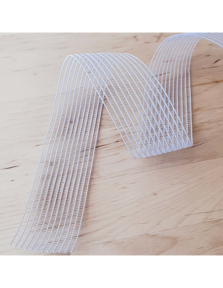 Fita elástica franzida para smocks - Branco
