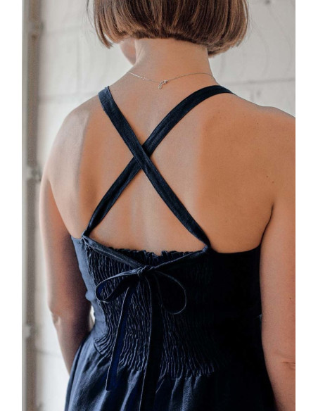 Fita elástica franzida para smocks - Preto