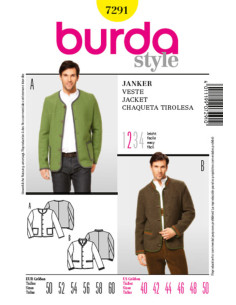 Molde de casaco com botões - Burda 7291