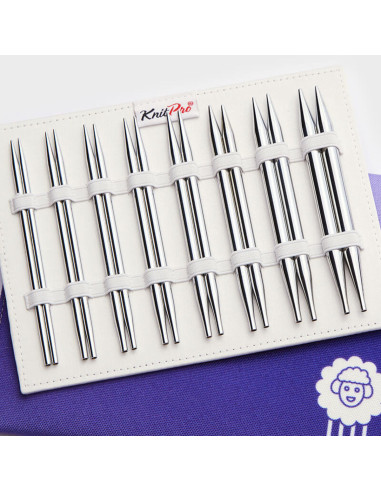 Conjunto de agulhas de tricô circulares KnitPro Deluxe Nova Metal