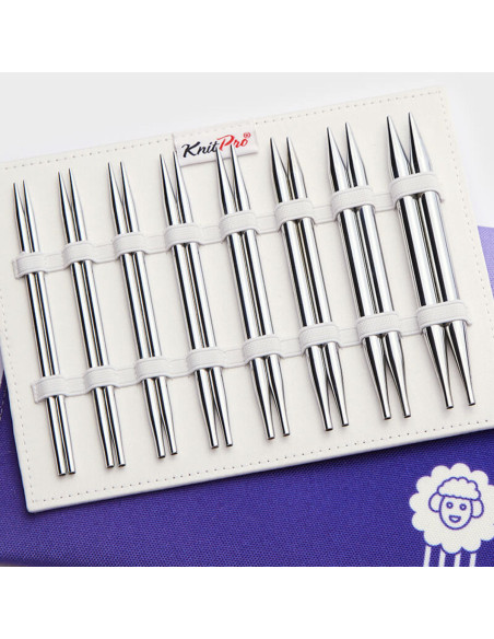 Conjunto de agulhas de tricô circulares KnitPro Deluxe Nova Metal