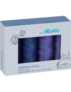 Conjunto de 4 linhas de costura Denim Mettler