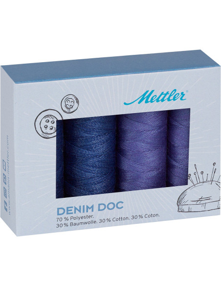 Conjunto de 4 linhas de costura Denim Mettler