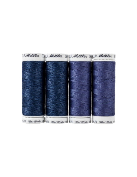Conjunto de 4 linhas de costura Denim Mettler