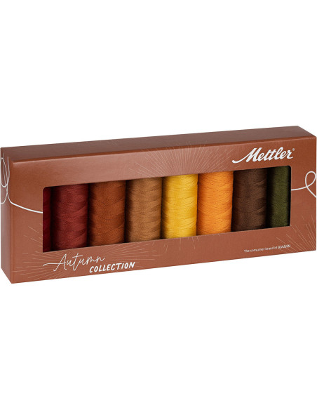 Conjunto de 8 linhas de costura de poliéster 200m Autumn Mettler ®