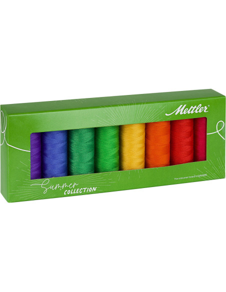 Conjunto de 8 linhas de costura de poliéster 200m Summer Mettler ®