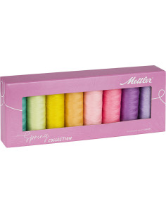 Conjunto de 8 linhas de costura de poliéster 200m Spring Mettler ®