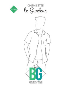 Molde de camisa masculina Le Surfeur - Les BG