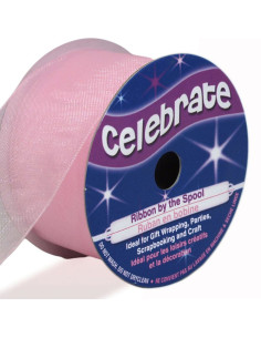 Fita de organza Celebrate rosa - 32 mm x 5 m