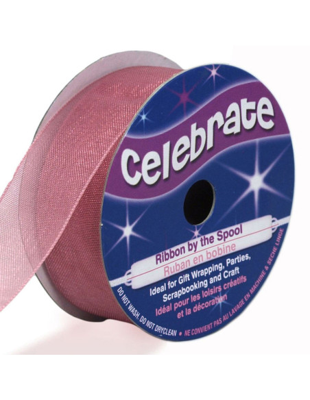 Fita de organza Celebrate rosa antigo - 20 mm x 5 m