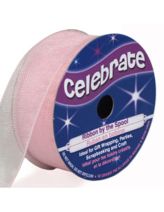 Fita de organza Celebrate rosa - 20 mm x 5 m