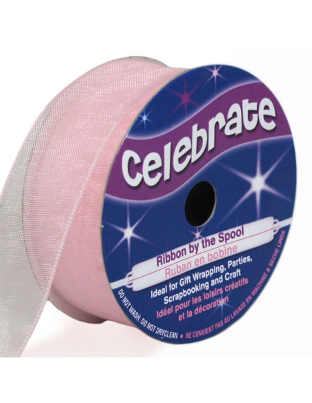 Fita de organza Celebrate rosa - 20 mm x 5 m