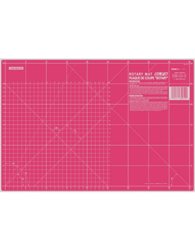 Tábua de corte patchwork Olfa 30 x 45 cm - Rosa