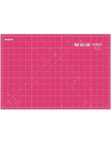 Tábua de corte patchwork Olfa 30 x 45 cm - Rosa