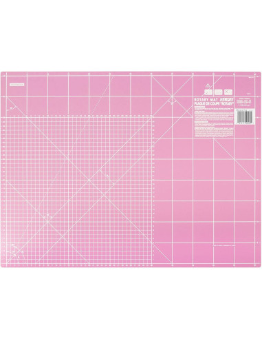 Tábua de corte patchwork Olfa 45 x 60 cm - Rosa