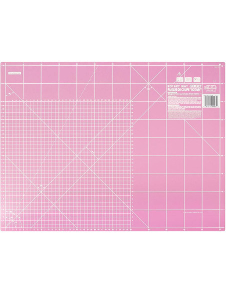 Tábua de corte patchwork Olfa 45 x 60 cm - Rosa