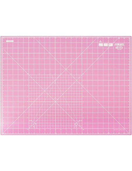 Tábua de corte patchwork Olfa 45 x 60 cm - Rosa