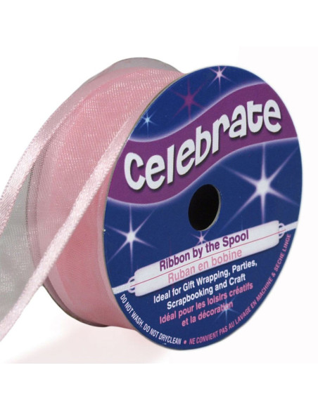Fita de organza Celebrate rosa - 20 mm x 4 m