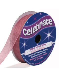 Fita de organza Celebrate rosa antigo - 12 mm x 6 m