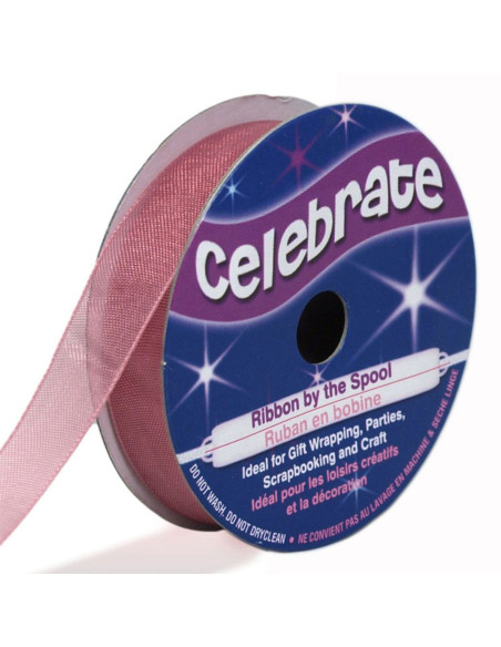 Fita de organza Celebrate rosa antigo - 12 mm x 6 m