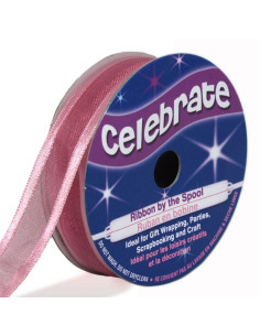 Fita de organza Celebrate rosa - 12 mm x 5 m