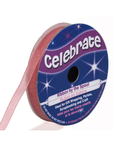 Fita de organza Celebrate rosa antigo - 6 mm x 8 m
