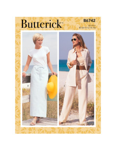 Molde de saia, calção e calça - Butterick 6742
