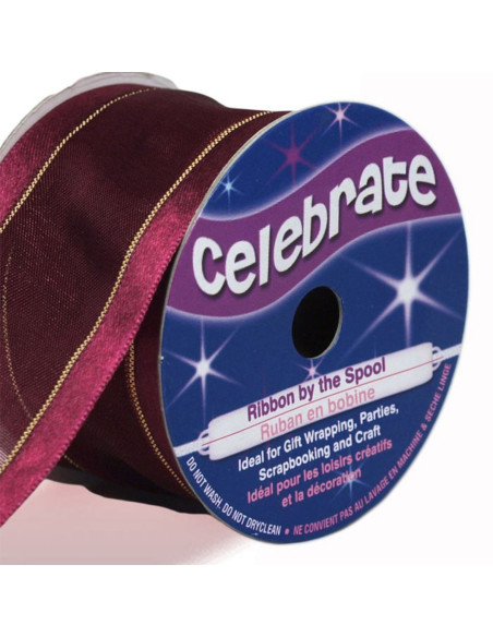 Fita de organza Celebrate ameixa - 38 mm x 4 m