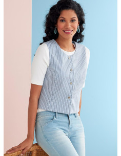 Molde de colete - Butterick 6745