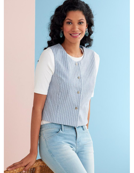 Molde de colete - Butterick 6745