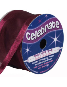 Fita de organza Celebrate ameixa - 38 mm x 4 m