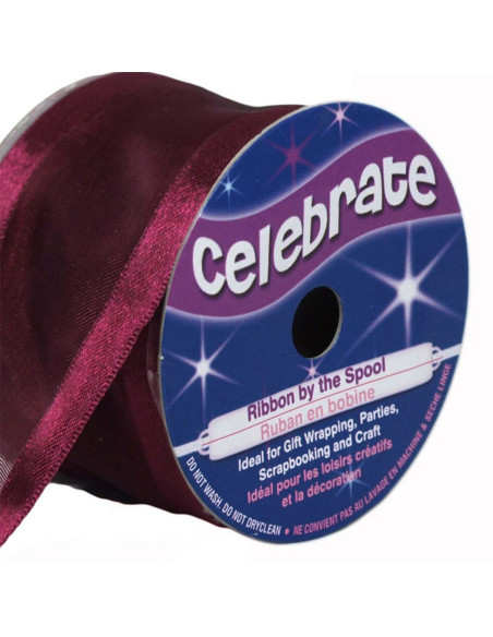 Fita de organza Celebrate ameixa - 38 mm x 4 m