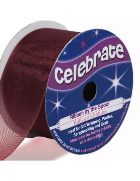 Fita de organza Celebrate ameixa - 32 mm x 5 m